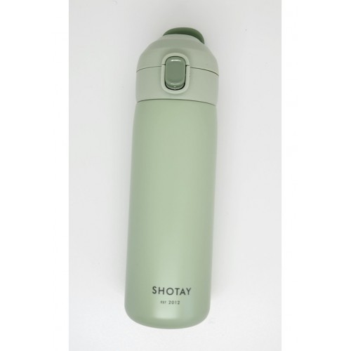 Shotay 420Ml Silikon Askılı Çelik Termos Matara Yeşil